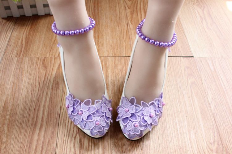 purple bridesmaid shoes
