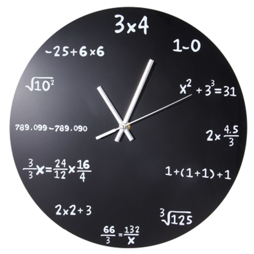 Worksheet Math Clock wall clock math formulas creative acrylic home decoration coated metal educational pendulum clocks for sale personalized wall