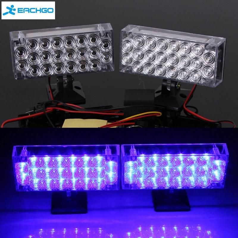 New Car 2 X 22 LED Light Blue Set Car Light Lamp Flash 3 Flashing Modes