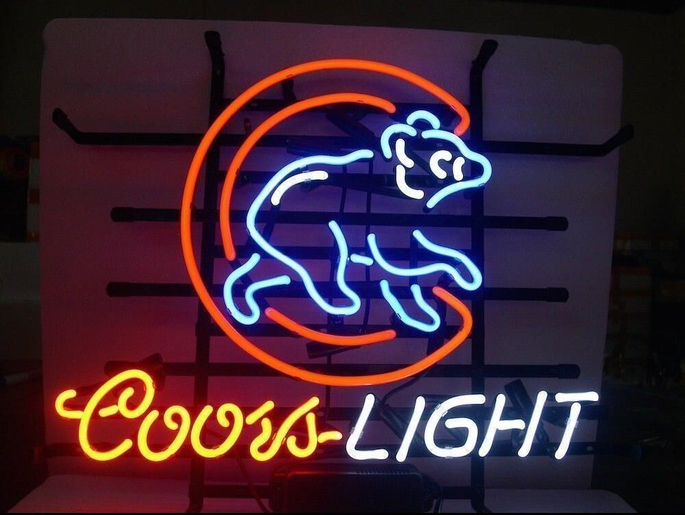 2020 17x14 New Coors Light Bear Real Glass Neon Light Sign