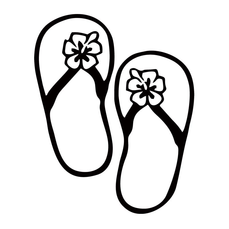 flip flops black and white