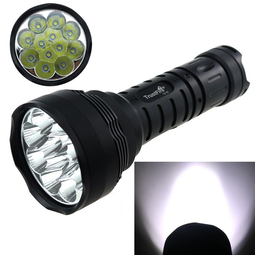 Trustfire 15000 Lumen Led Flashlight Torch Lamp 12x Cree Xm L T6 5 Trustfire 15000 Lumen Led Flashlight Torch Lamp 12x Cree Xm L T6 5 Mode Tactical Hunting Camp Light For 18650 Battery Brightest Nebo