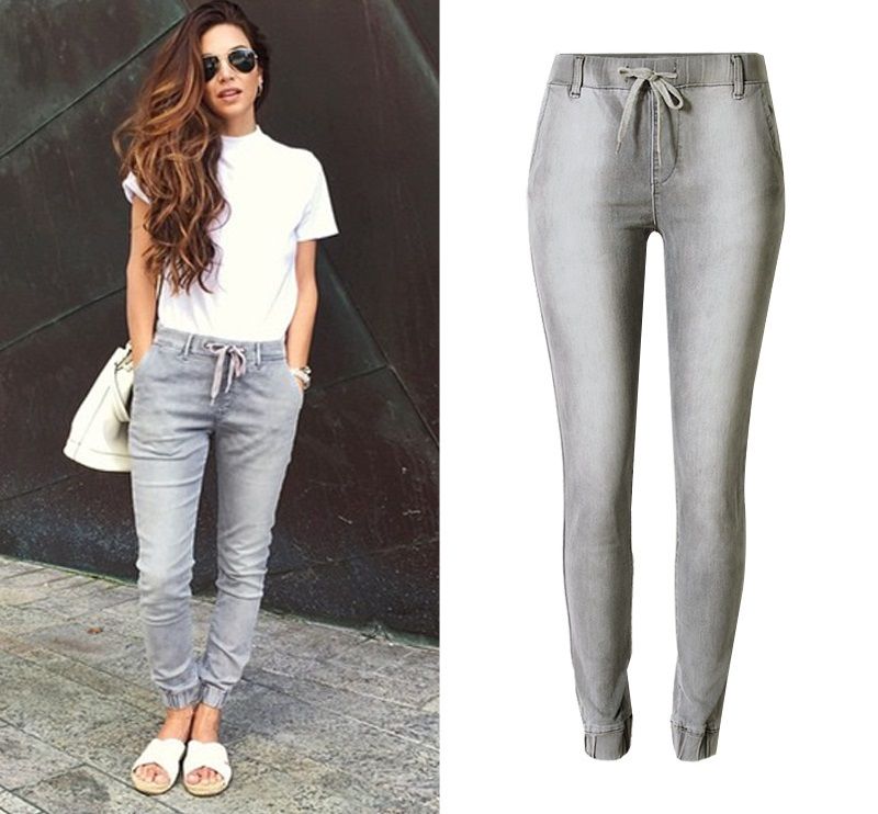 grey denim jeans womens