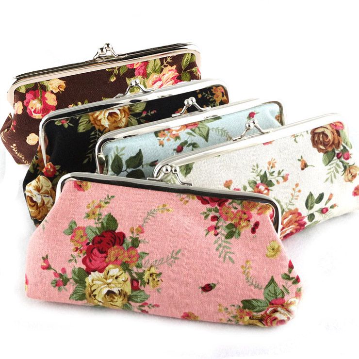 floral clutch purse