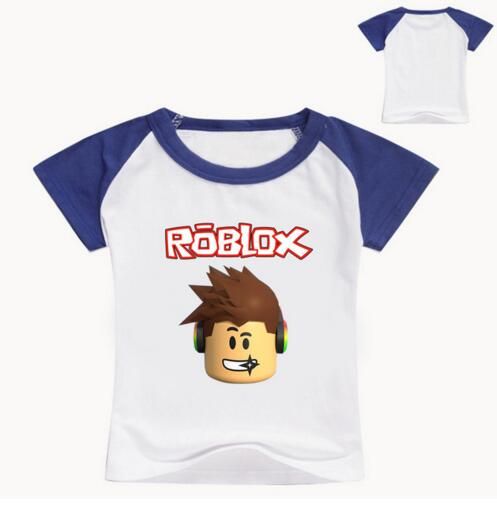 2017 Camisa Roblox Para Niñas Niños Camiseta De Verano Para Niños Disfraz De Día De Nariz Roja Para Bebés Camisa Blanca Tops De Bebé Camisetas - 