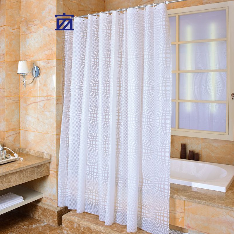 Whole Peva Shower Curtain Solid Color Fabric Plain White Whole Peva Shower Curtain Solid Color Fabric Plain White Circles Waterproof Mould Proof Bathroom Curtains Cortinas Cortina Ducha Ball
