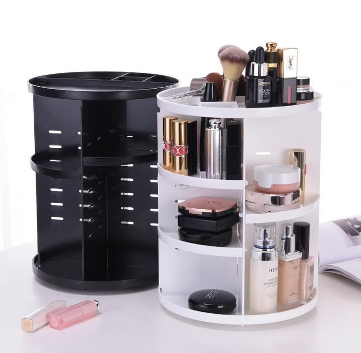 2018 Rotating Makeup Organizer Brush Holder Plastic Rack Shelf 2018 Rotating Makeup Organizer Brush Holder Plastic Rack Shelf Desktop Skincare 360 Degree Jewelry Storage Box From Hailad 33 0 Dhgate