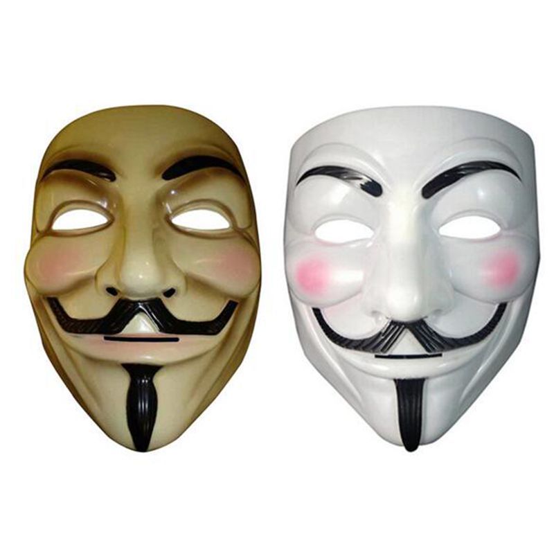 V for Vendetta Mask Black Yellow Guy Fawkes Mask Cosplay Costume V for Vendetta Mask Anonymous