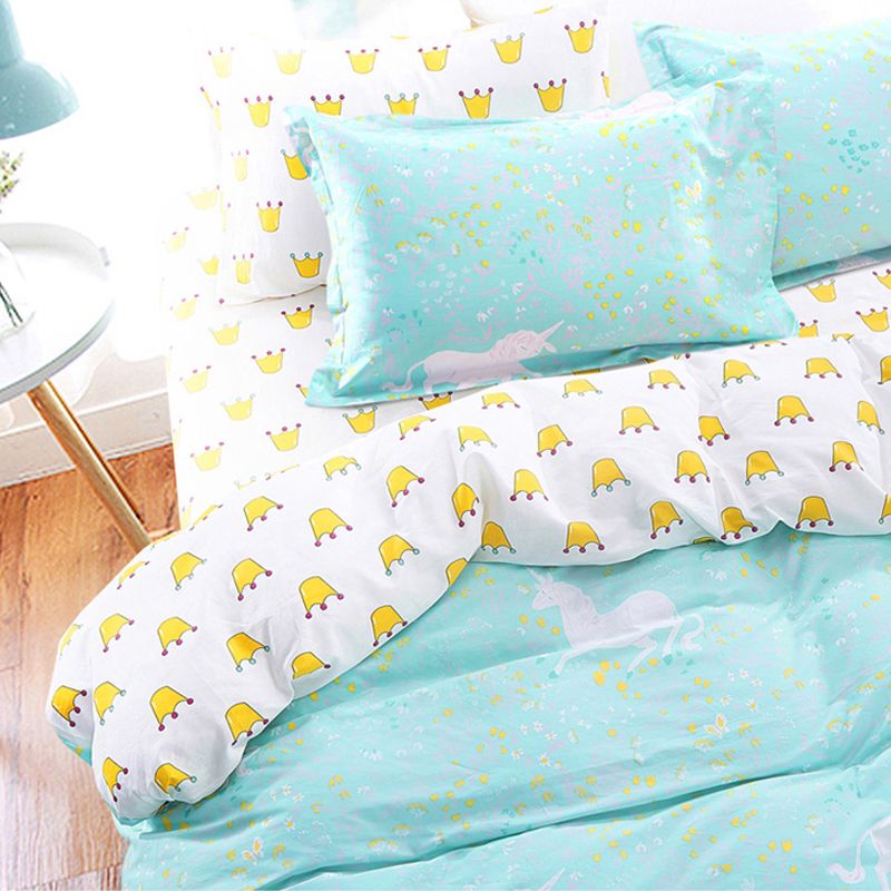 wholesale cotton scandinavia kawaii crown unicorn bedding set teen wholesale cotton scandinavia kawaii crown unicorn bedding set teen