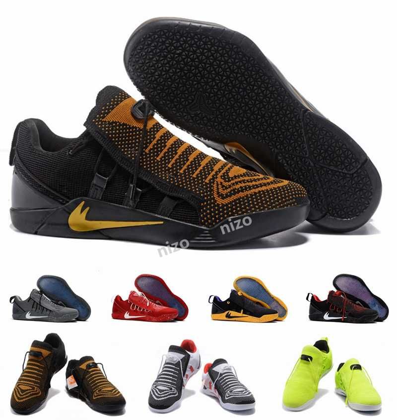 2017 Newest Mens Kobe A.D. Nxt 12 Kobe Bryant Volt White Black Wolf Grey Zoom Sport Shoes Basketball Shoes Sneakers 40 46 Men Sports Shoes Shoe Shops From ...