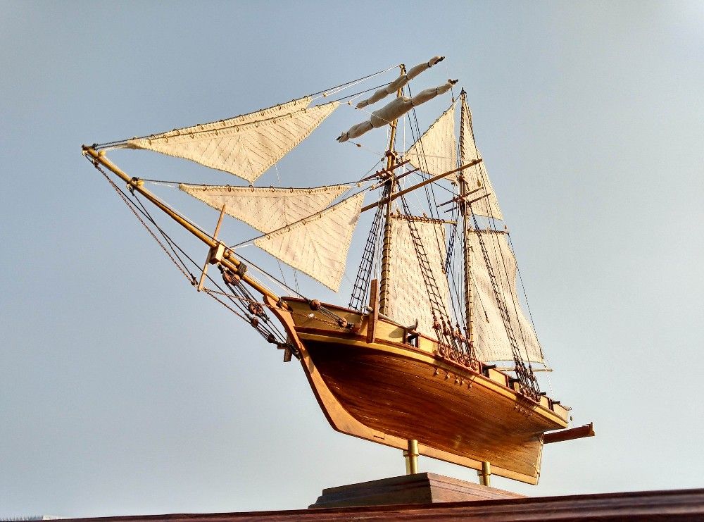 Model Scale 1/96 Classics Antique Wooden Sail Boat Model ...