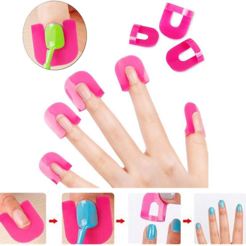 Nail Gel Model Clips Nail Polish Edge Anti-Flooding Plastic Template Clip Manicure Tools Set