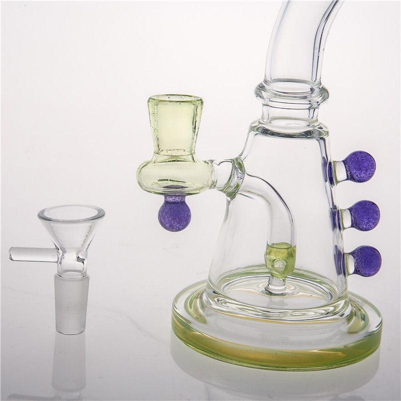 2020 In Stock Glass Bongs Water Pipes Cheap Green Hookahs Headshower