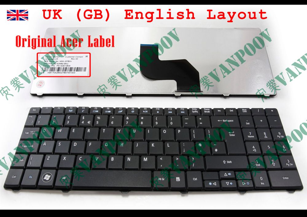 2020 New Laptop Keyboard For Acer Aspire 5241 5332 5334