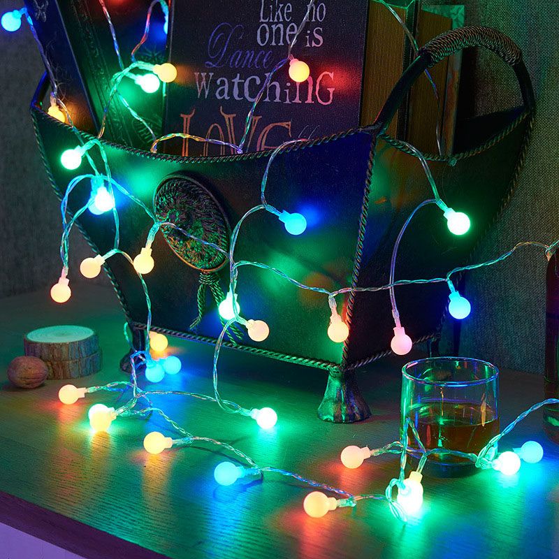 Outdoor Globe String Lights 8 Modes Battery Operated Frosted White Outdoor Globe String Lights 8 Modes Battery Operated Frosted White Ball Fairy Light Dimmable Ip65 Waterproof 6 5feet 16 4feet 32 8feet