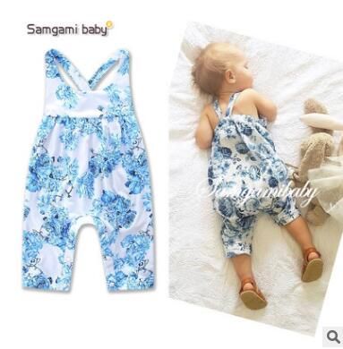 2019 Floral Jumpsuit Baby Romper 2017 Ins Clothes Baby Girl Flower