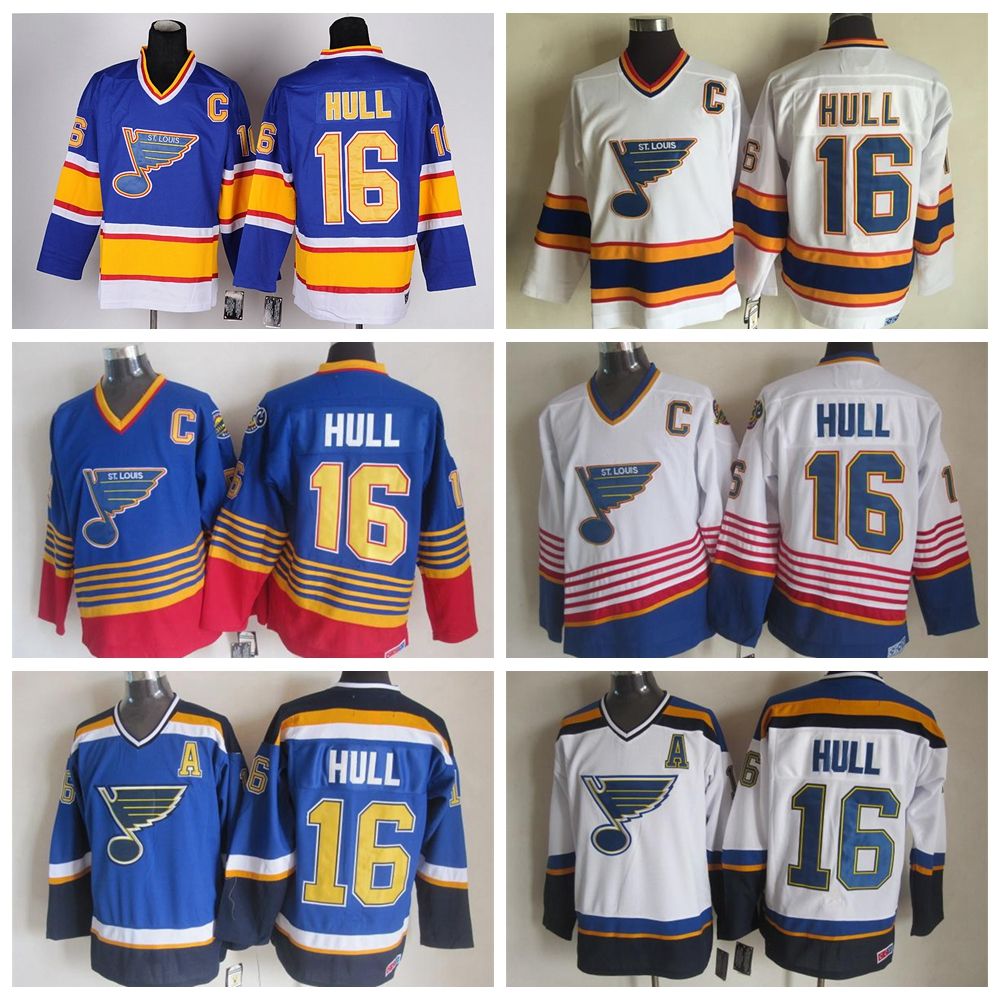 2019 St. Louis Blues Brett Hull Hockey Jerseys 1995 CCM Vintage 16 Brett Hull Jersey Stitched ...