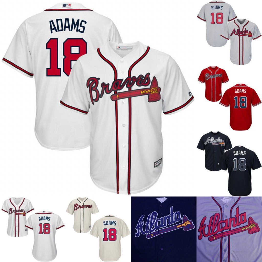 2019 Hot 18 Matt Adams 2017 Atlanta Braves Jersey Men Youth Women Matt