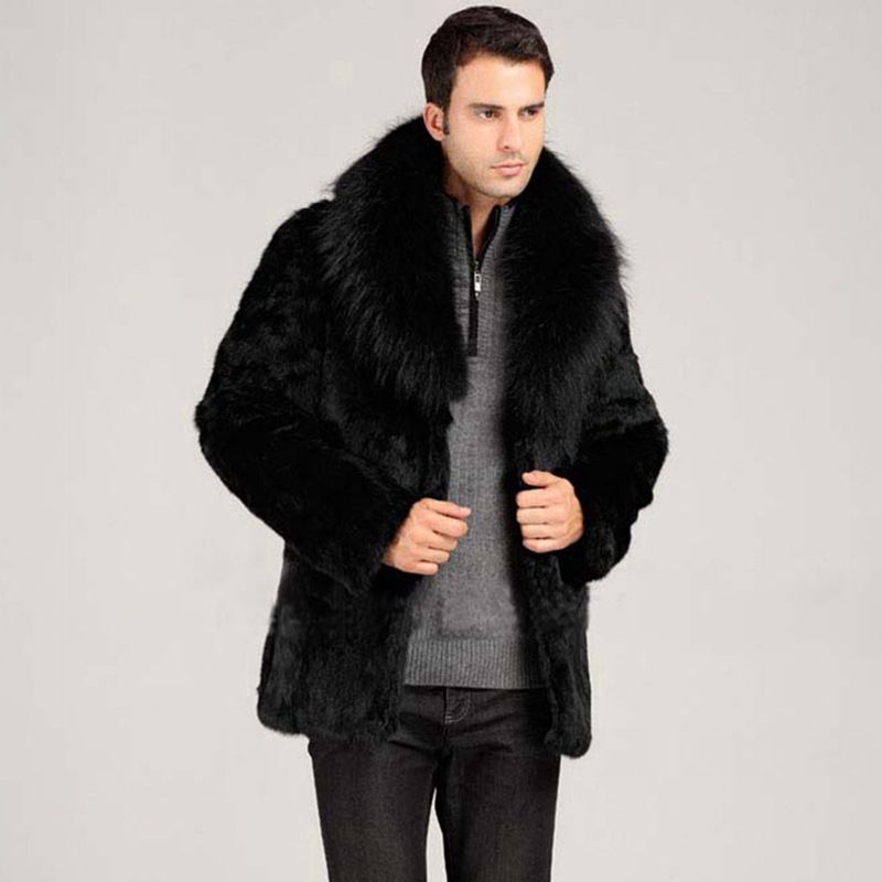 Mens Faux Fur Coats Winter Solid Color Long Sleeve Stand Collar Mens Faux Fur Coats Winter Solid Color Long Sleeve Stand Collar Coat Male 4xl Cardigan Casual Leather Jacket Men Jackets