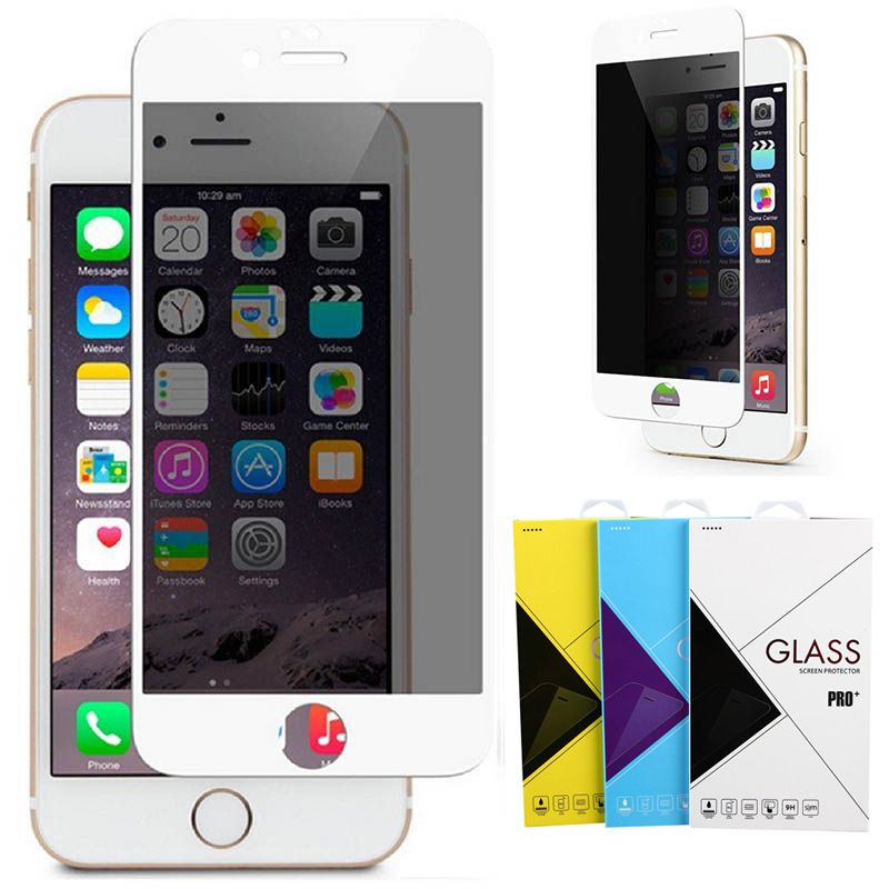 Privacy Tempered Glass Colorful Anti Spy Screen Protector Flim 3D Curved Carbon Fiber Screen