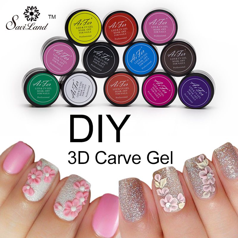 Wholesale Saviland 12 Coloful 3d Sculpture Carved Glue Glitter Wholesale Saviland 12 Coloful 3d Sculpture Carved Glue Glitter