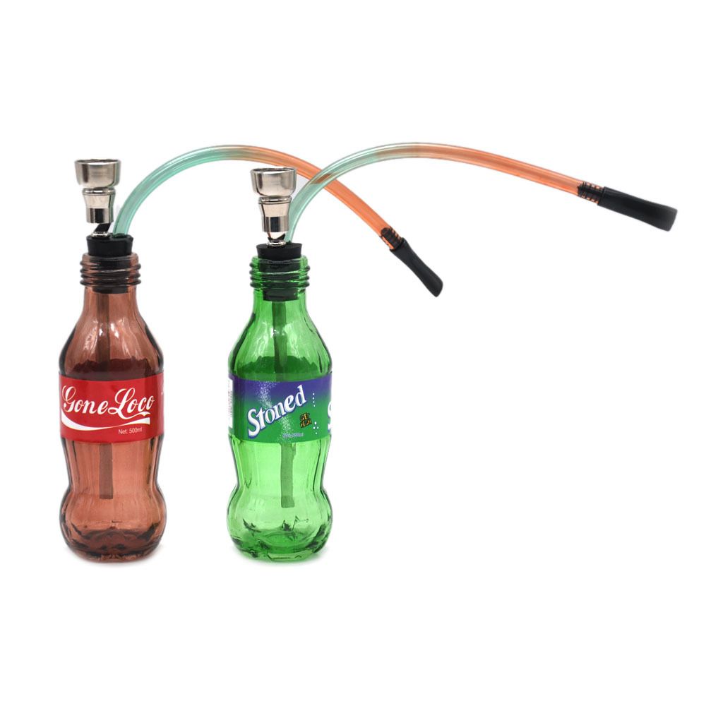 2021 Wholesale New Bong Soda Coke Bottle Glass Water Pipe Smoking Oil