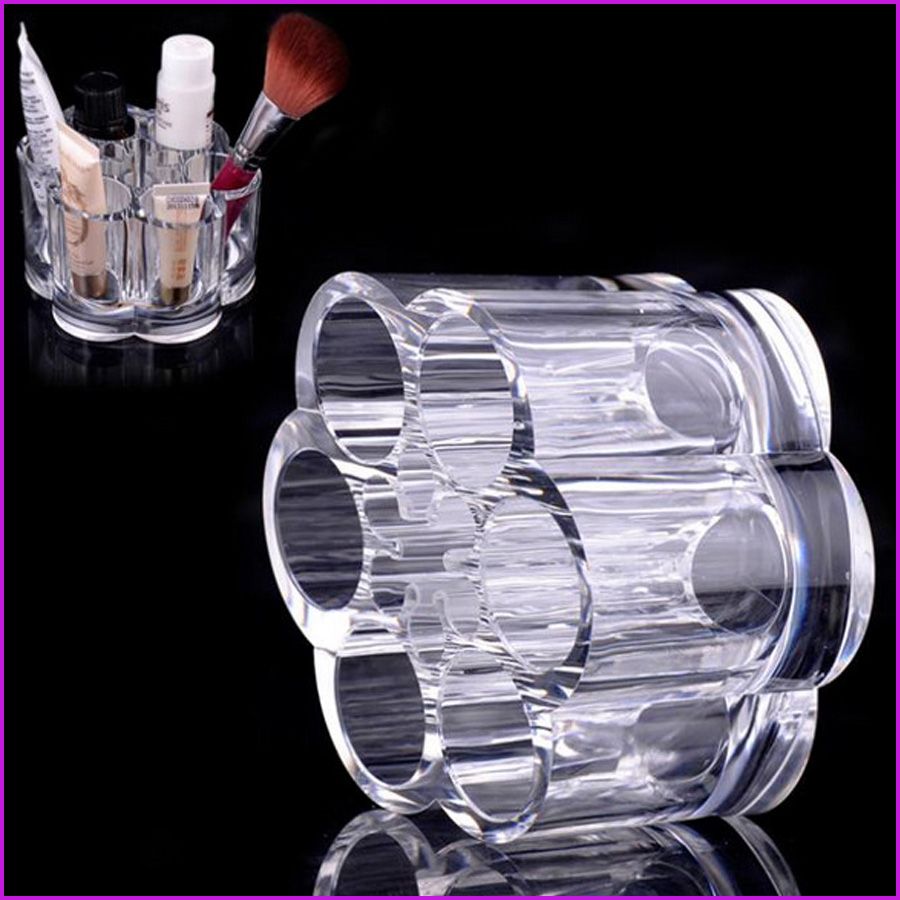 Acrylic Round 12 Holes Lipstick Makeup Brush Holder, Sundry Display