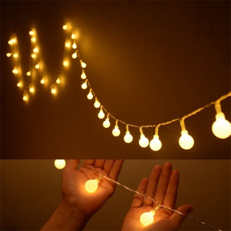 100 Led Globe String Lights Ball Indoor Outdoor 100 Led Globe String Lights Ball Indoor Outdoor Decorative Light Usb Powered 39 Ft Warm White Color Changing