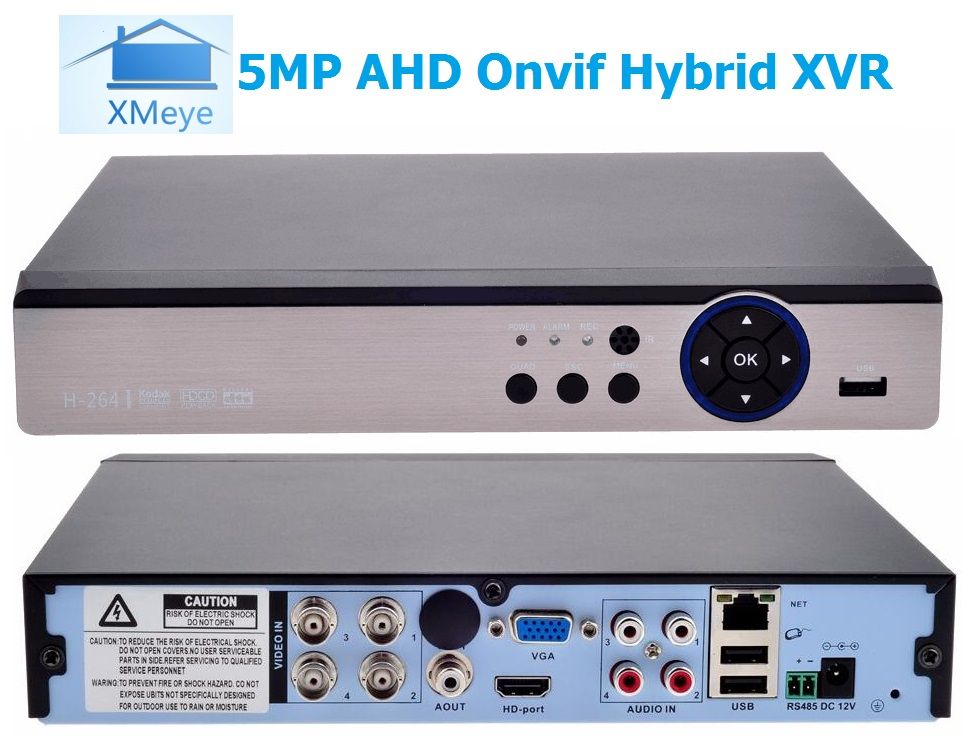 2019 H.265 Xmeye 5IN1 4CH 8MP8FPS/CH AHD DVR NVR XVR CCTV 4K Hybrid
