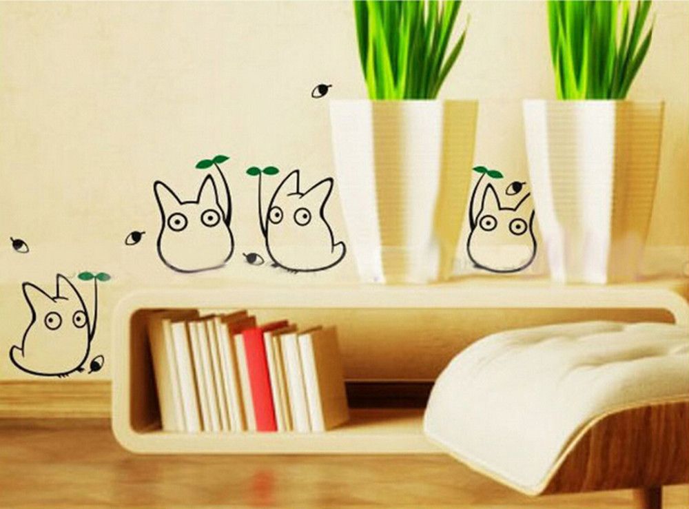 Großhandel Totoro Kinder Wandaufkleber Wandtattoos Schlafzimmer ... Großhandel Totoro Kinder Wandaufkleber Wandtattoos Schlafzimmer ...