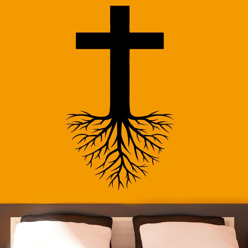 Jesus Wall Art cross with roots wall art sticker religion jesus christ wall Jesus Wall Art cross with roots wall art sticker religion jesus christ wall