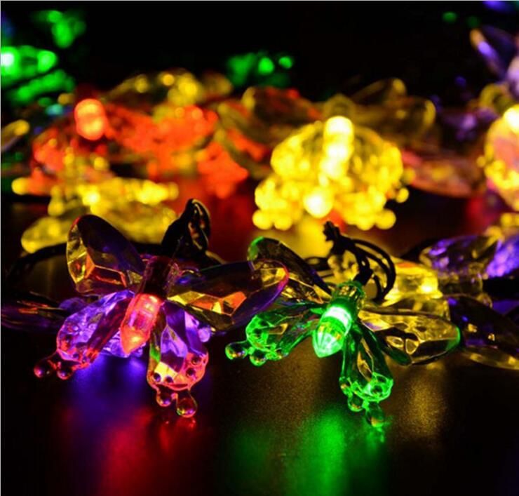 Solar String Lights Fairy Erfly 20 Led Multi Color Solar String Lights Fairy Erfly 20 Led Multi Color Light For Garden Wedding Holiday Strings From