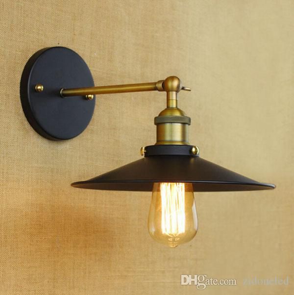 Loft Led Wall Lights Black Rustic Sconce Industrial Lighting Fixture Vintage Sconces E27 Edison Lamp Holder