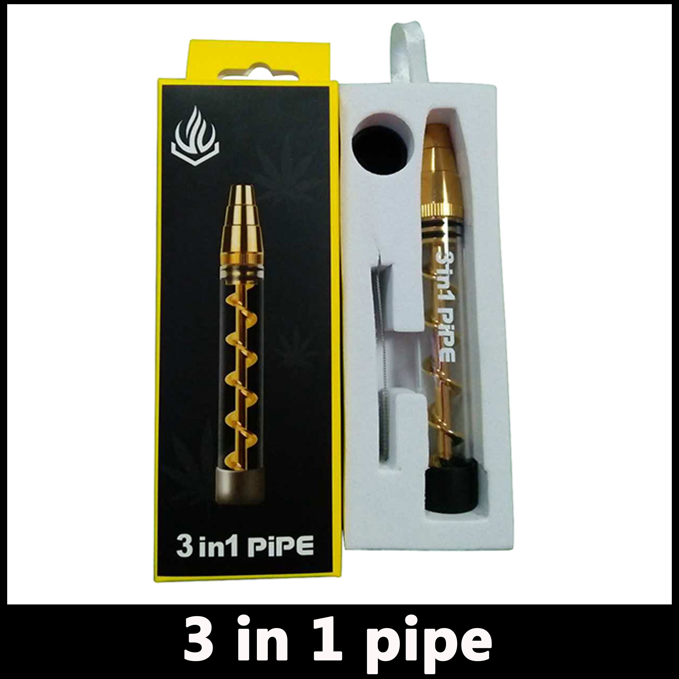 3 In 1 Pipe Twisty Glass Blunt Pipe Kit V2 7 Pipe Second Edition Herbal Vaporizer Pen Dry Herb