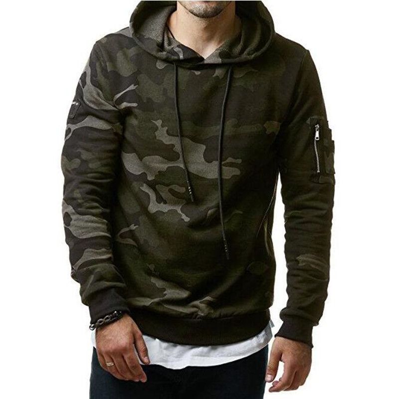 2019 2017 New Mens Military Hoodies And Sweatshirts Zipper Hooded