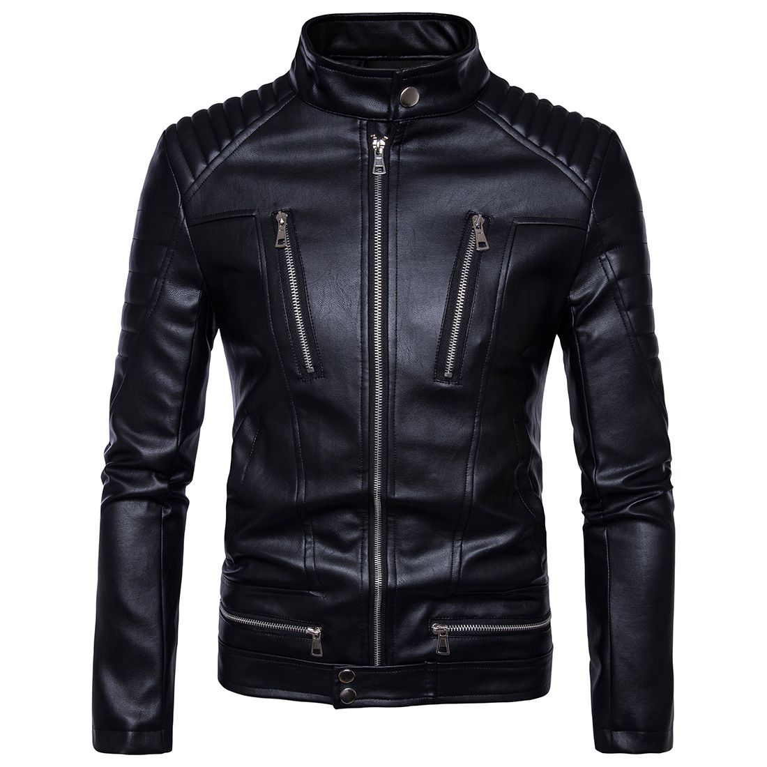 Men S Slim Leather Jacket Water Wash Motorcycle Men S Slim Leather Jacket Water Wash Motorcycle Outerwear 2018 Brand New Top From China Dhgate Com