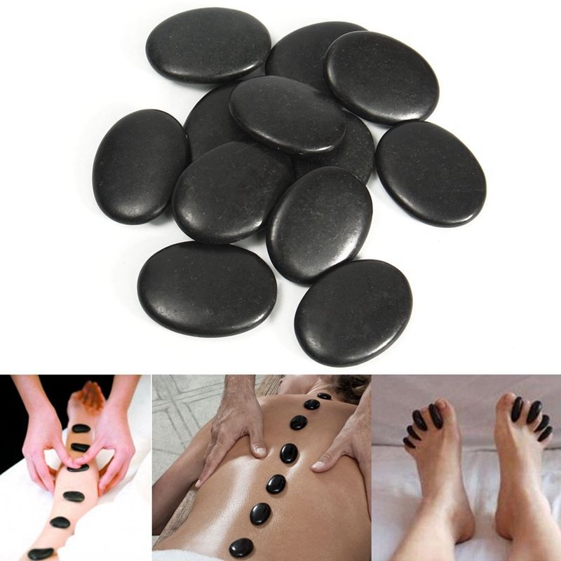 2020 4*3 Black Massage Stones & Rocks Rocks Basalt Stone Massage Stones