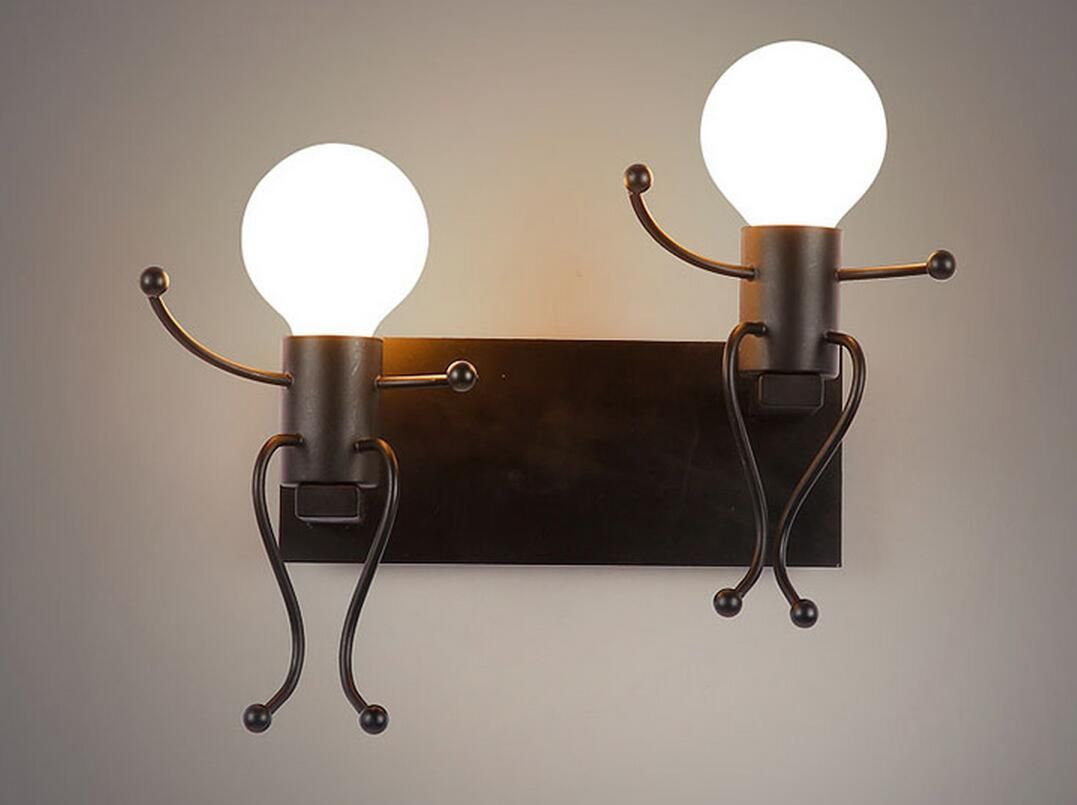 2017 Iron Human Form Wall Lamp Modern Simple Living Room Bedroom