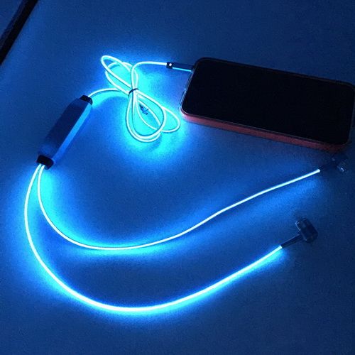 Compre O Fone De Ouvido Intra Auriculado LED Visível Incandescente Acende  Os Fones De Ouvido Estéreo Com Luzes De Microfone Piscando Para Tocar  Música. Fone De Ouvido Com Fio Com Fone De