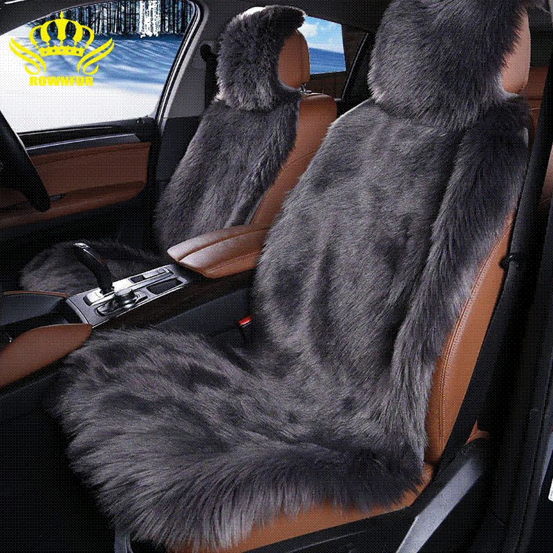 High Quality Faux Fur Front Car Seat Covers For Seats Auto High Quality Faux Fur Front Car Seat Covers For Seats Auto Universal Fit Most Interior Accessories 2018new Infant Carrier