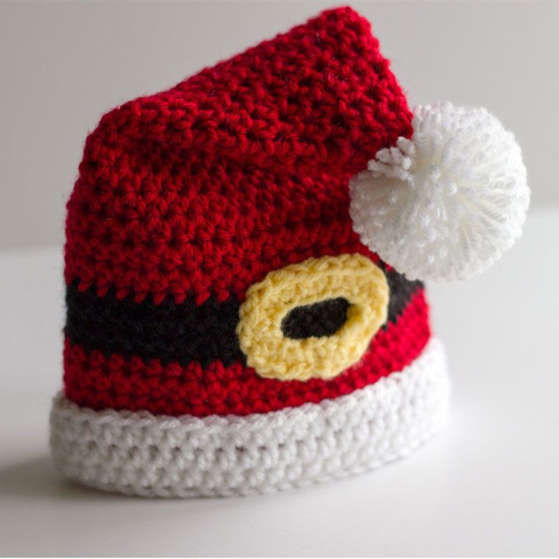 2018 novelty santa elf hat handmade knit crochet baby boy girl