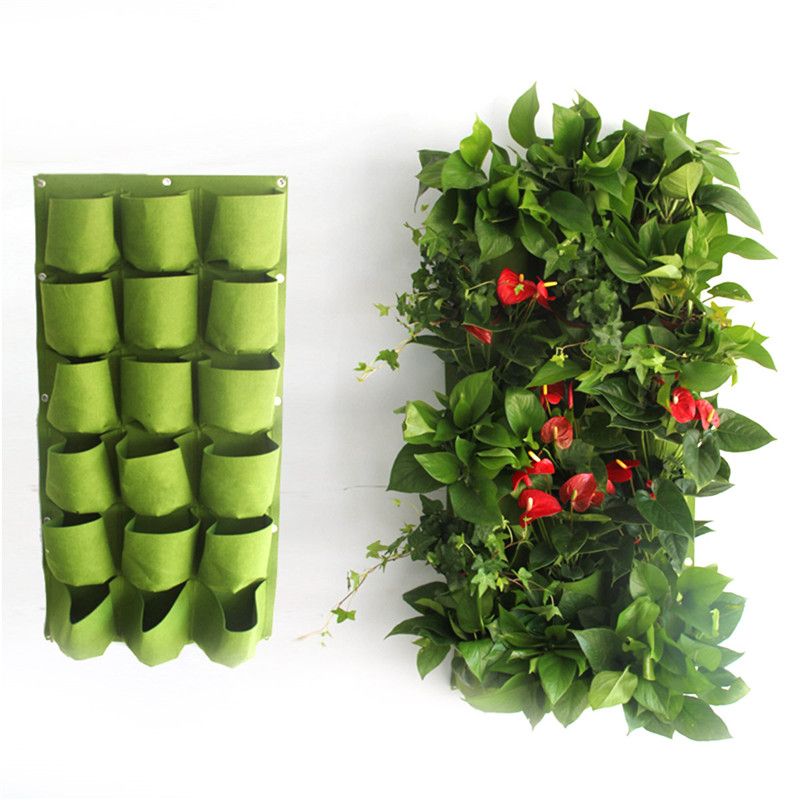 18 pockets 50cm 100cm hanging plant pots wall pot vertical garden