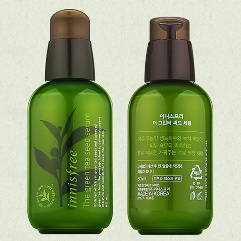 INNISFREE Korea Brand Green Bottle CREAM THE Green Tea Seed Serum
