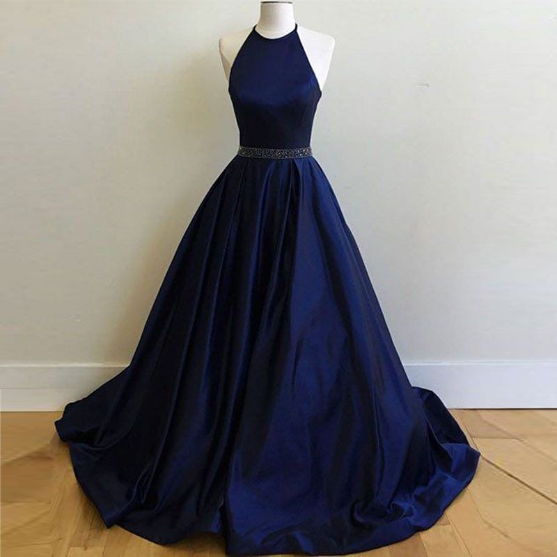 dark blue long gown