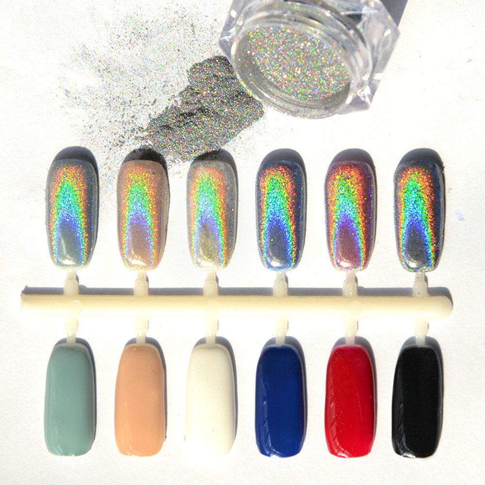 Wholesale 1g MIRROR POWDER NAILS Holographic Nail Powder Chrome Nail