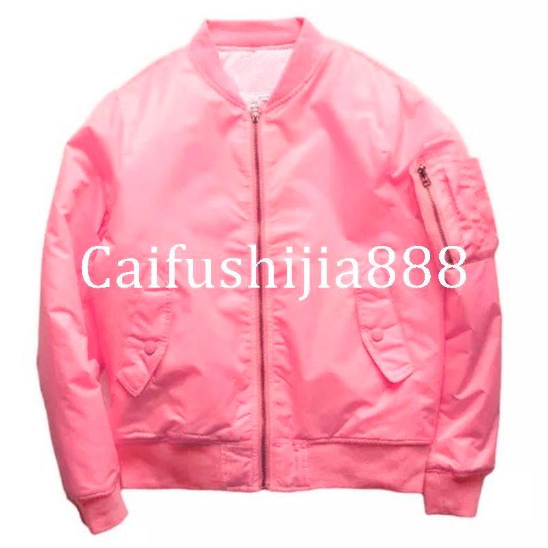 Pink Er Jacket Men Women 2018spring Street Thin Style Solid Pink Er Jacket Men Women 2018spring Street Thin Style Solid Color Blank Hip Hop Jackets Mens Clothes Kanye West Plus Size Black Leather