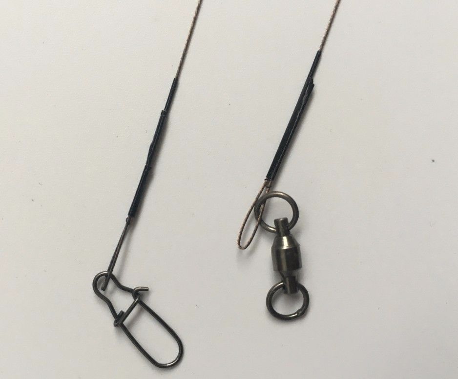 Discount 8 27lb Micro Leader W/ Ball Bearing Swivel Fishing Lure Hooks