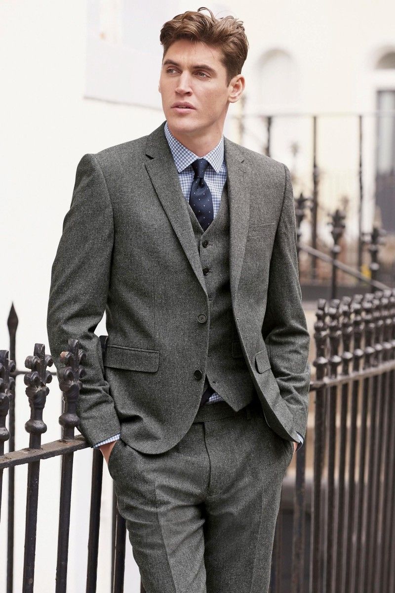 Acquistare Abiti Uomo Grigio Scuro Abiti Da Sposa Smoking Formali  Personalizzati Tre Pezzi Slim Fit Abiti Da Sposa / Uomo Bridegroom Jacket +  Vest + Pants Economico | Consegna Veloce E Qualità | DHgate Italy