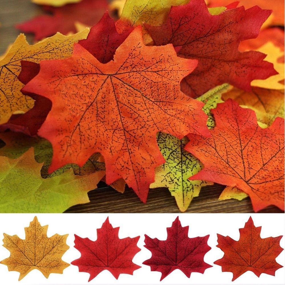 2018 artificial maple fall leaves colorful maple leaves for wedding