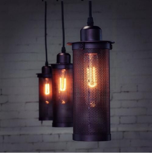 tom dixton vintage lights retro hanging lamp net iron pendant
